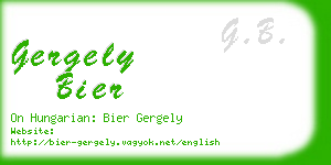 gergely bier business card
